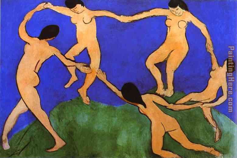 La Danse first version painting - Henri Matisse La Danse first version art painting